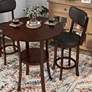 Bingo Brown Expresso Cherry 3-Piece Counter Height Table Set