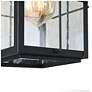 2_Bioeasdera 11 1/2" High Frosted Black Outdoor Hanging Light more views