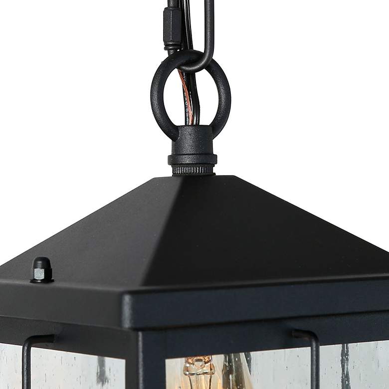 Image 3 Bioeasdera 11 1/2" High Frosted Black Outdoor Hanging Light more views