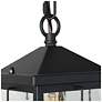 3_Bioeasdera 11 1/2" High Frosted Black Outdoor Hanging Light more views