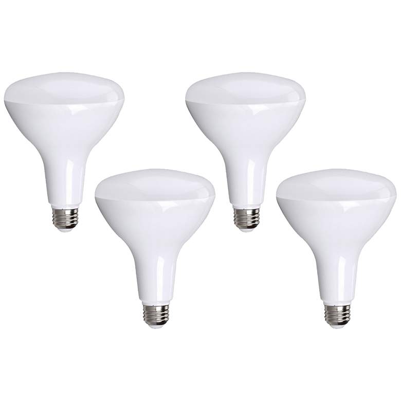 Image 1 Bioluz 13 Watt BR40 Frosted LED Light Bulb 4-Pack