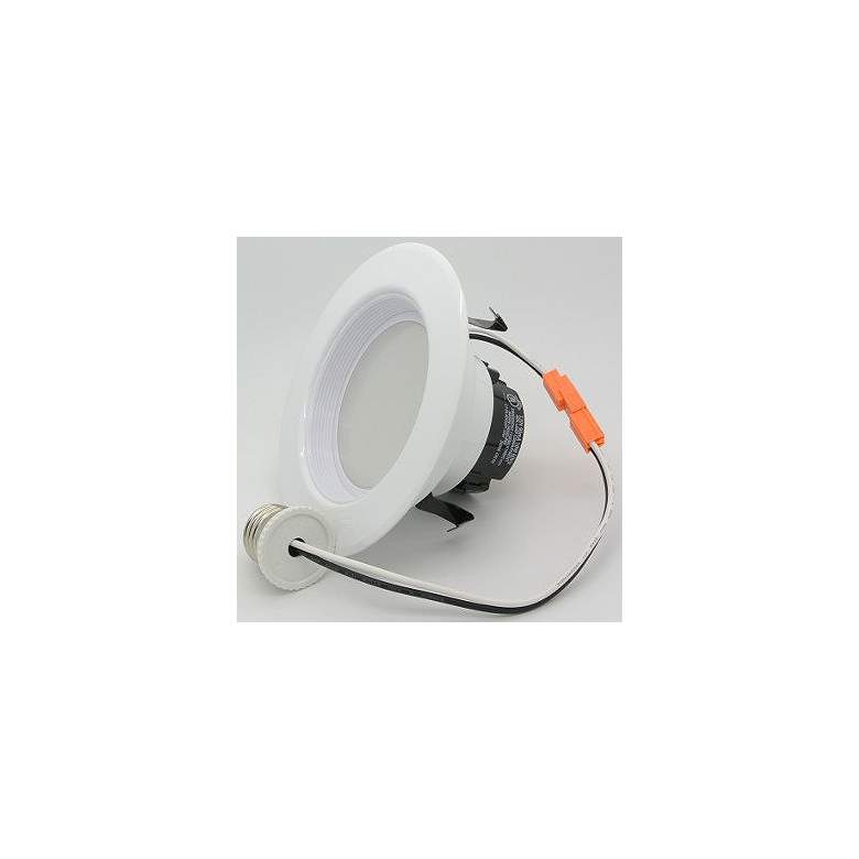 Image 1 Bioluz 4 inch Round White LED Baffled Retrofit Recessed Trim