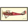 Biplane #2 48" Wide Dimensional Collage Framed Wall Art