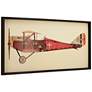 Biplane #2 48" Wide Dimensional Collage Framed Wall Art