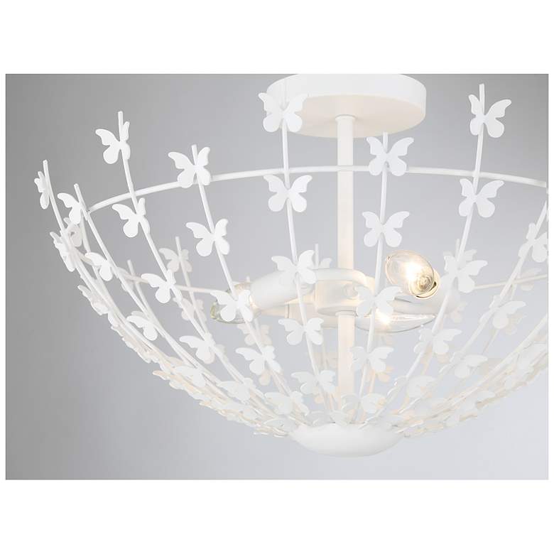 Image 5 Birch 3-Light Ceiling Light in Bisque White more views