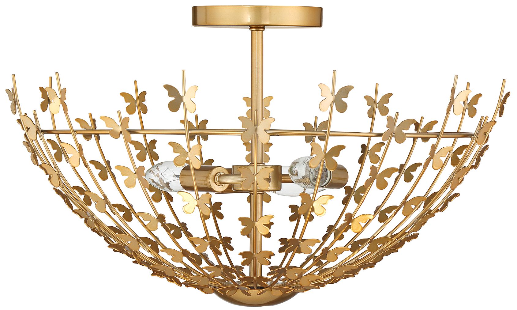 Image 3 Birch 3-Light Ceiling Light in Burnished Brass more views