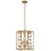 Birch 4-Light Pendant in Warm Brass