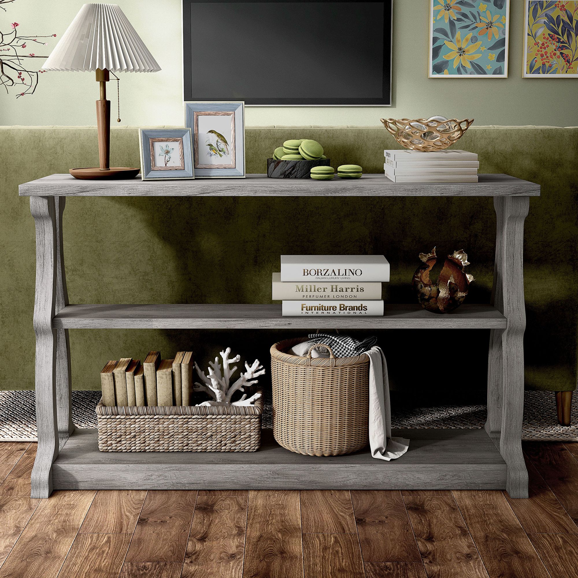 Birch wood console table hotsell