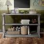 1_Birch 47 1/4" Wide Vintage Gray Oak 2-Shelf Console Table