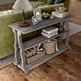 6_Birch 47 1/4" Wide Vintage Gray Oak 2-Shelf Console Table more views