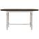 Birch 71" Wide Walnut Antique White Counter Height Table