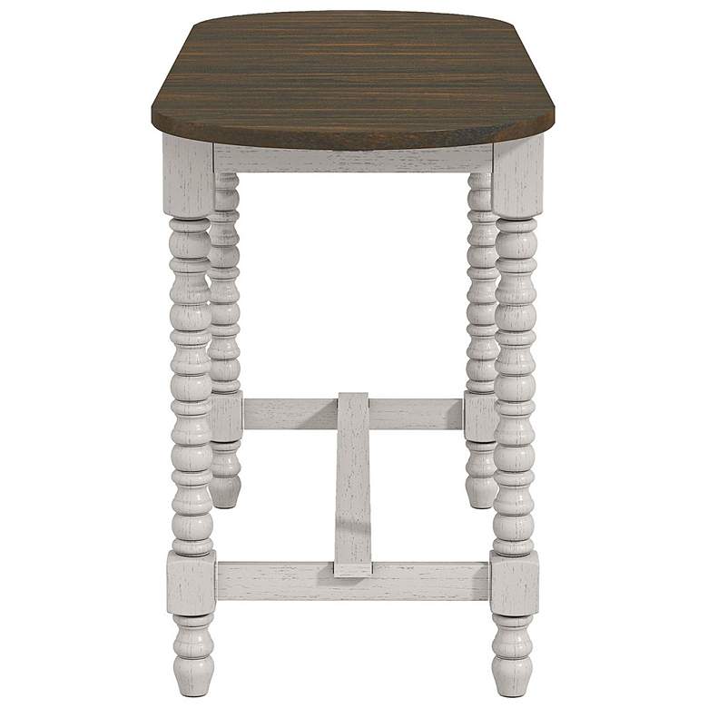Image 6 Birch 71" Wide Walnut Antique White Counter Height Table more views