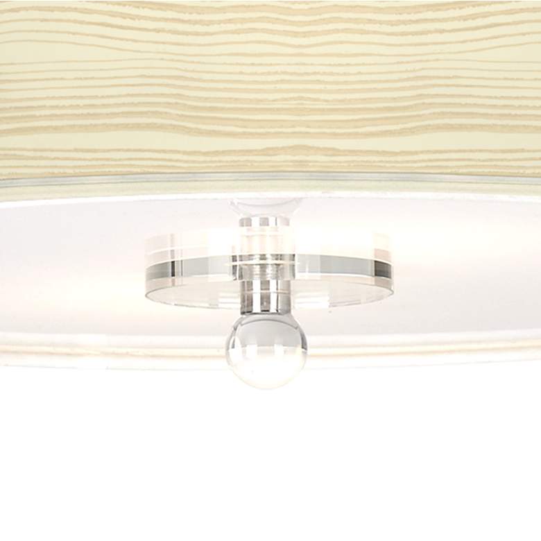 Image 3 Birch Blonde 16 inch Wide Crystal Accent Semi-Flush Ceiling Light more views