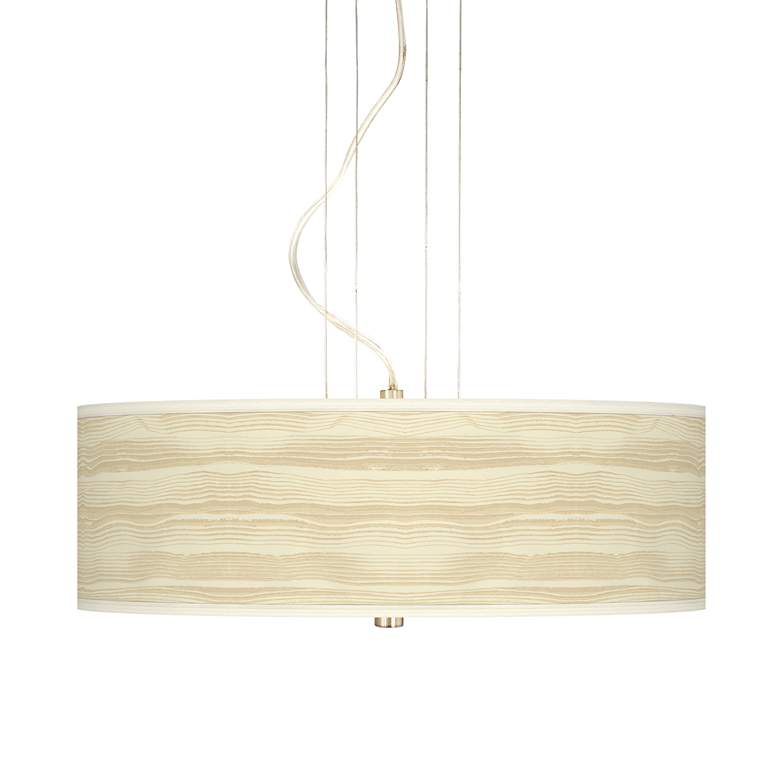 Image 1 Birch Blonde 20 inch Wide 3-Light Pendant Chandelier