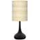 Birch Blonde Giclee Black Droplet Table Lamp