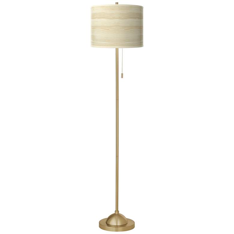 Image 2 Birch Blonde Giclee Warm Gold Stick Floor Lamp