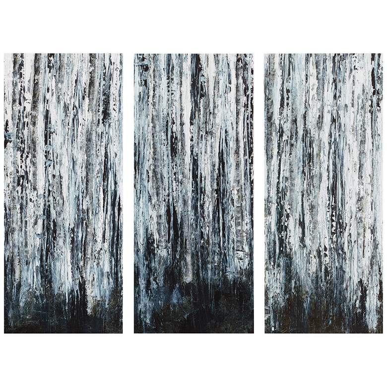 Birch Forest 35&quot; High 3-Piece Canvas Wall Art Set