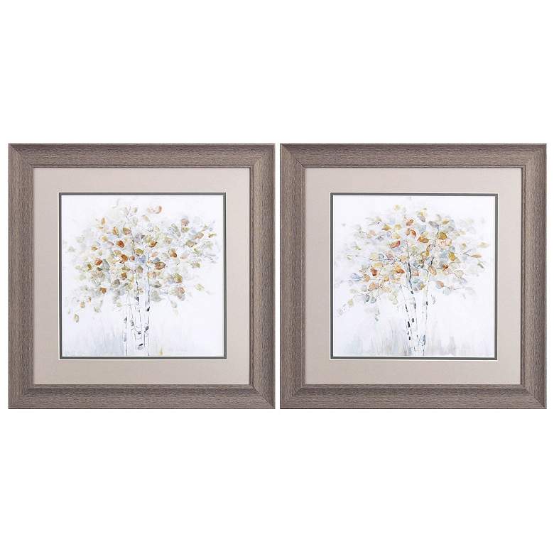 Image 1 Birch Grove 19"W x 19"H Framed Art Set of 2