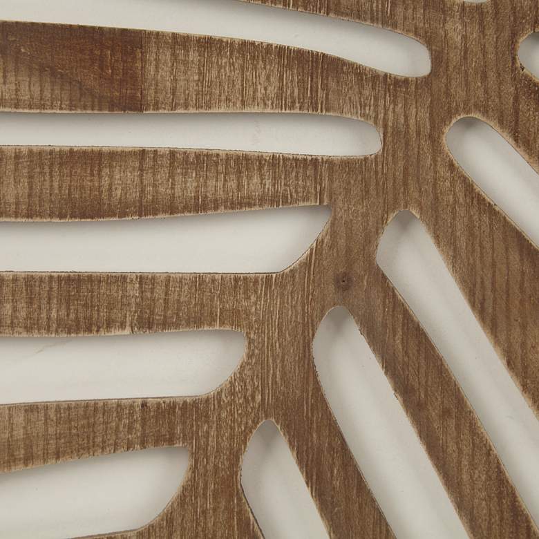 Image 3 Birch Palms Carved 35" High Dark Brown 2-Piece Wall Art Set more views