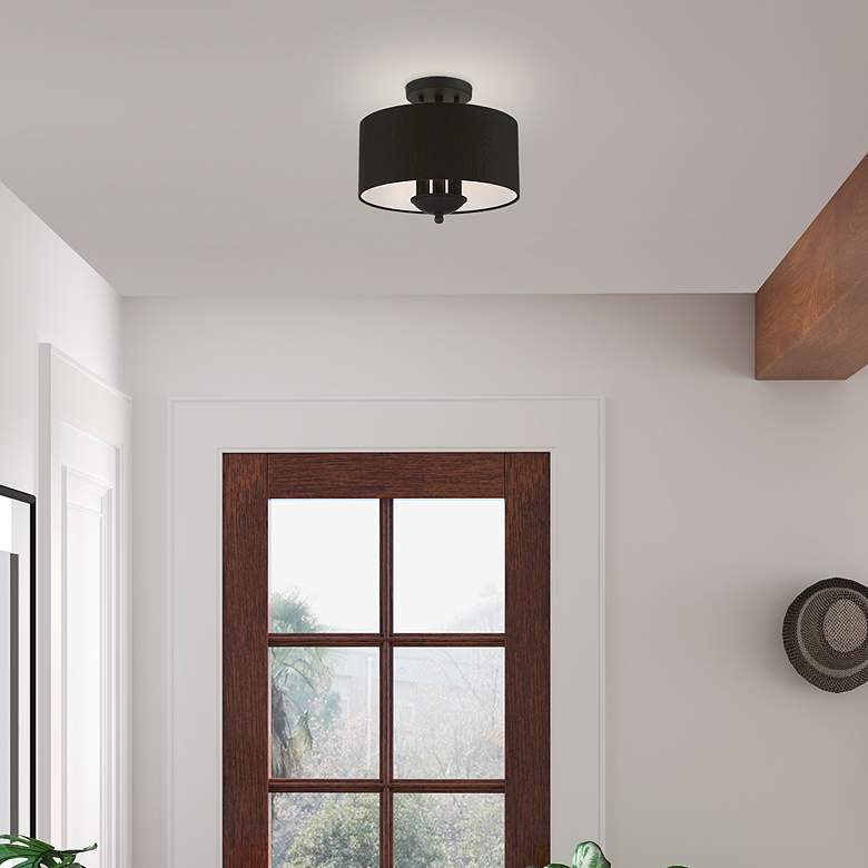 Image 4 Birchwood 3 Light Black Semi-Flush Mount more views