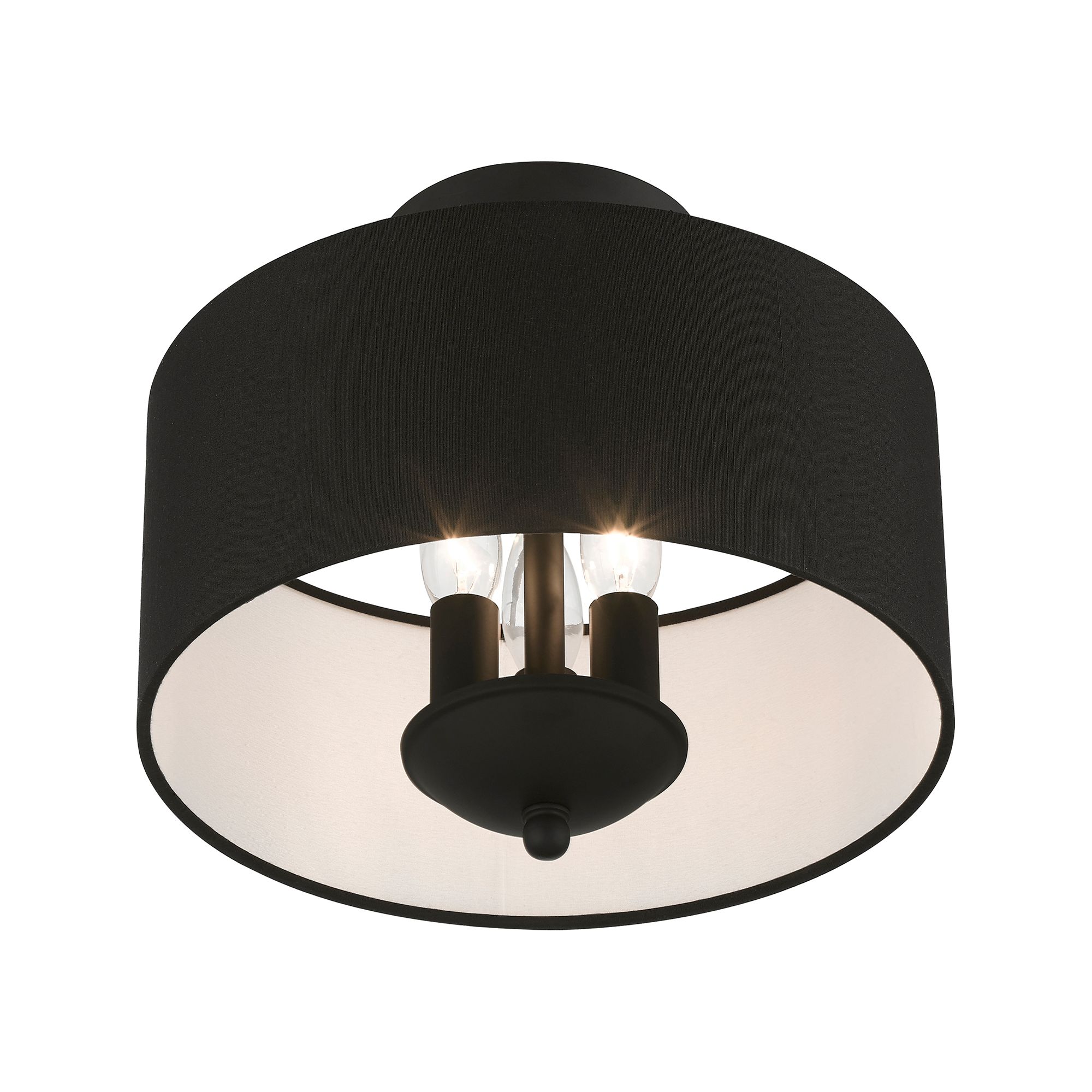 Birchwood 3 Light Black Semi-Flush Mount
