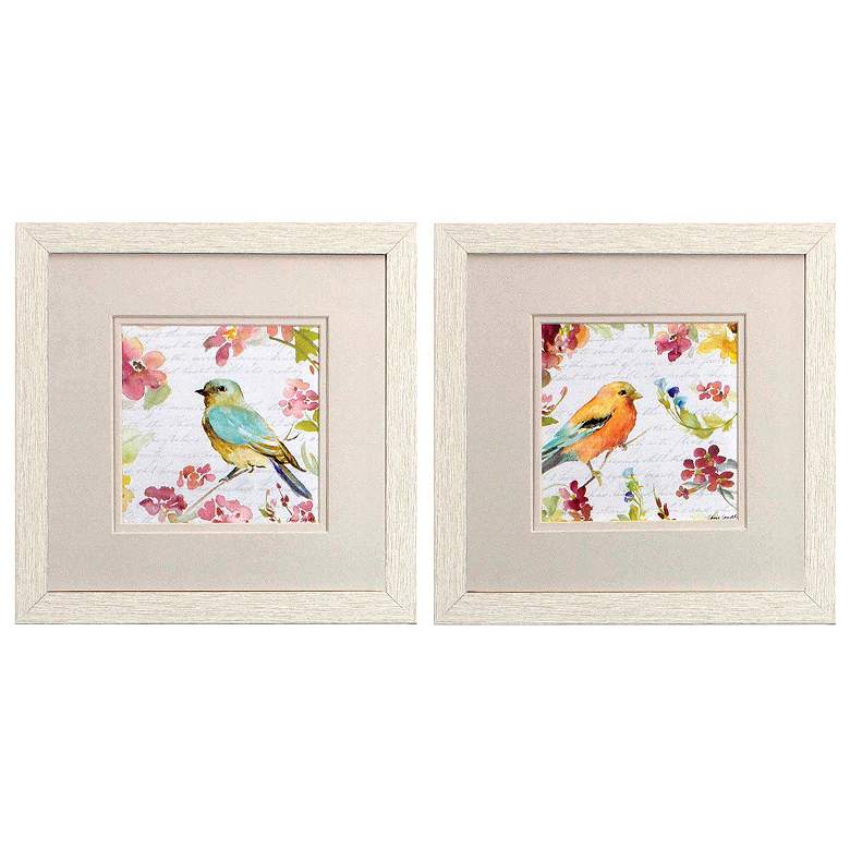 Image 1 Bird 11"W x 11"H Framed Art Set of 2