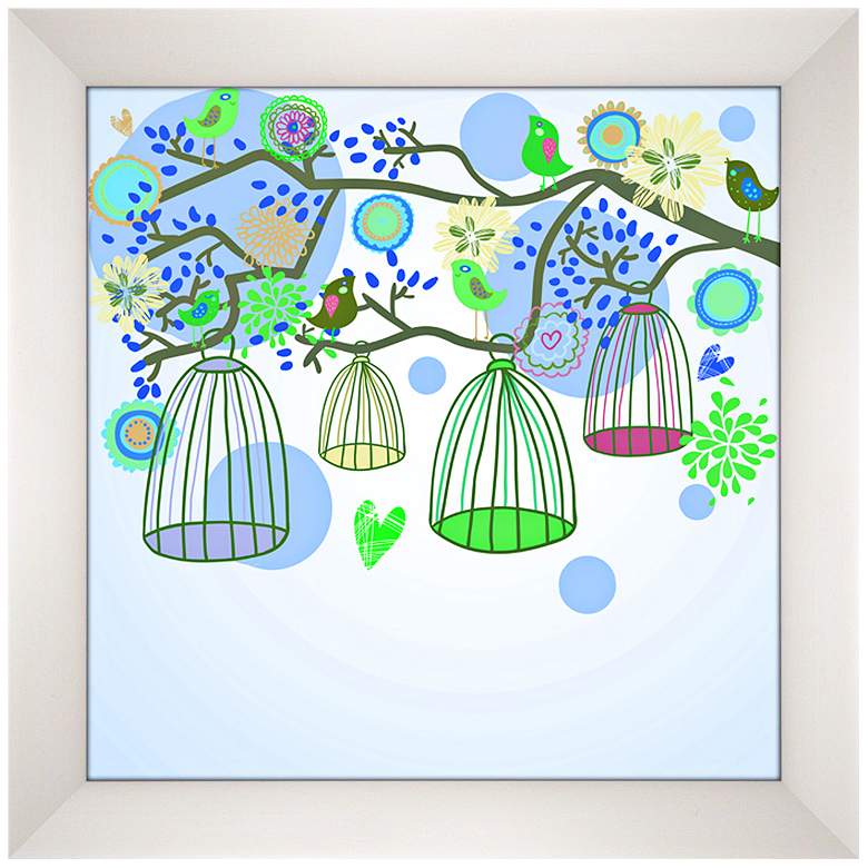 Image 1 Bird Cages Giclee 13 1/2 inch Square Contemporary Wall Art