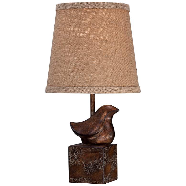 Bird Moderne Crackle Finish 15 1/2&quot; High Small Accent Lamp