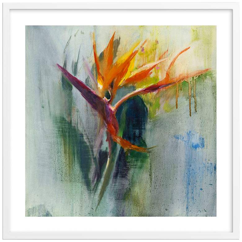Image 1 Bird of Paradise I 30 inch Square Framed Floral Wall Art