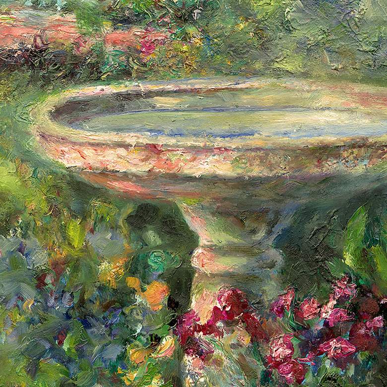 Image 2 Birdbath 40" High All-Weather Outdoor Canvas Wall Art more views