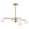 Birdie 30" Wide Lacquered Brass 3-Tier Chandelier
