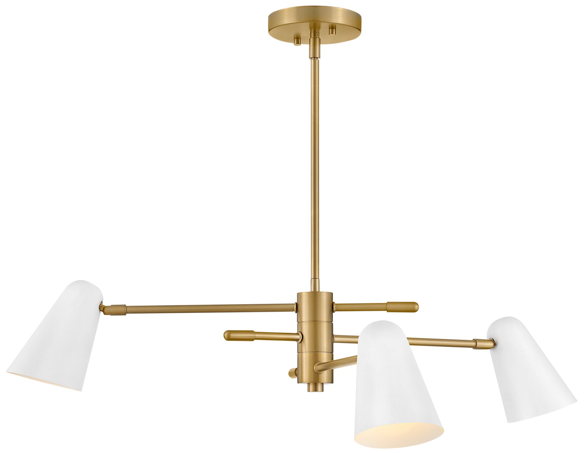 Image 2 Birdie 30" Wide Lacquered Brass 3-Tier Chandelier more views