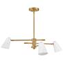 5_Birdie 30" Wide Lacquered Brass 3-Tier Chandelier more views