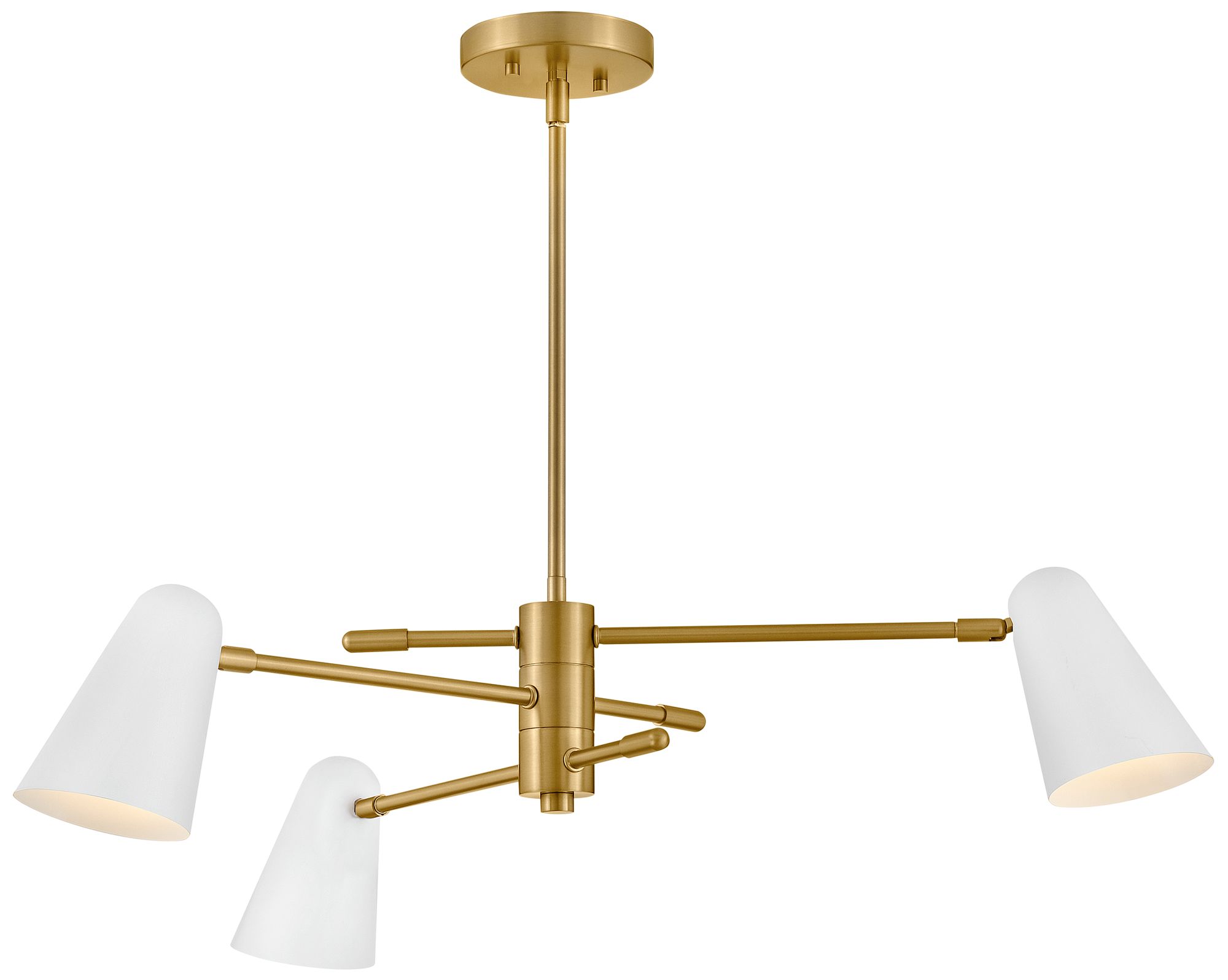 Image 6 Birdie 30" Wide Lacquered Brass 3-Tier Chandelier more views
