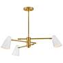 6_Birdie 30" Wide Lacquered Brass 3-Tier Chandelier more views