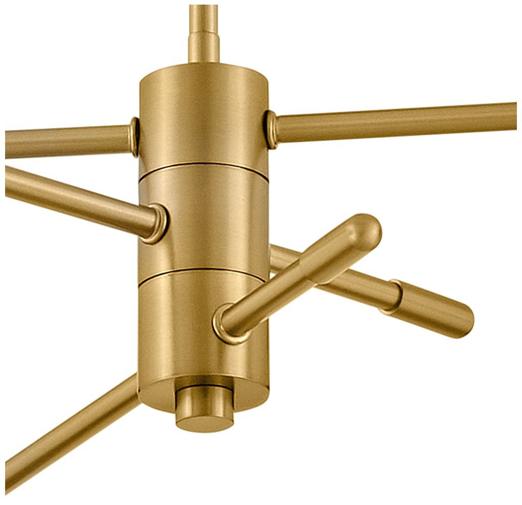 Birdie 30" Wide Lacquered Brass 3-Tier Chandelier