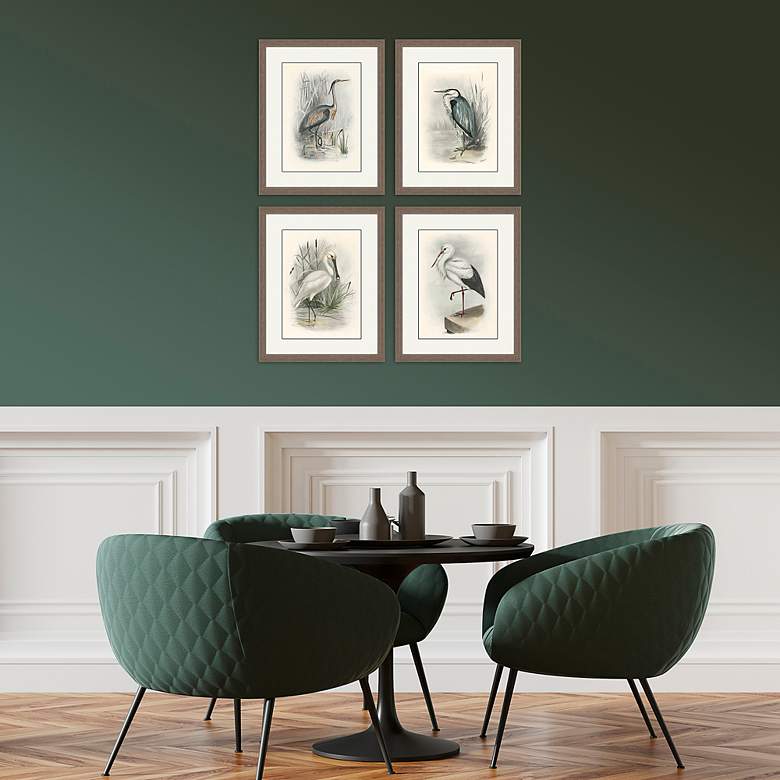 Image 5 Birds 22 inch High 4-Piece Framed Giclee Wall Art Set more views