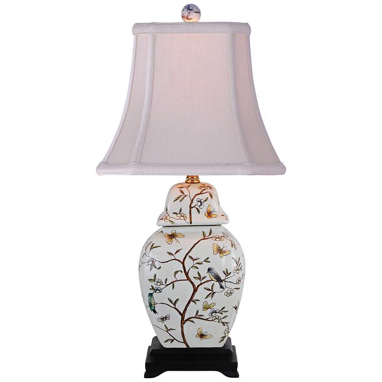 Image 1 Birds And Branches Porcelain Jar Table Lamp