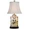 Birds And Branches Porcelain Oval Jar Table Lamp