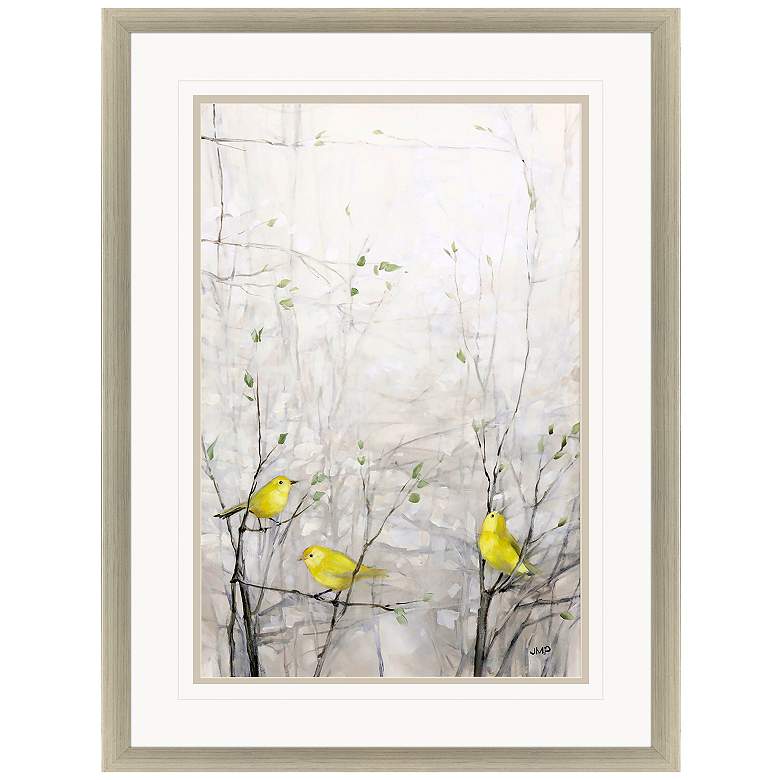 Image 1 Birds in Trees II 48"H Rectangular Giclee Framed Wall Art