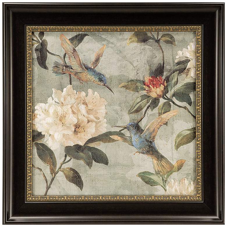 Image 1 Birds of a Feather I 26 3/4 inch Square Framed Floral Wall Art