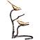 Birds On A Limb 18"H Wrought Iron Gold Metal Sculpture