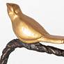 4_Birds On A Limb 18"H Wrought Iron Gold Metal Sculpture more views