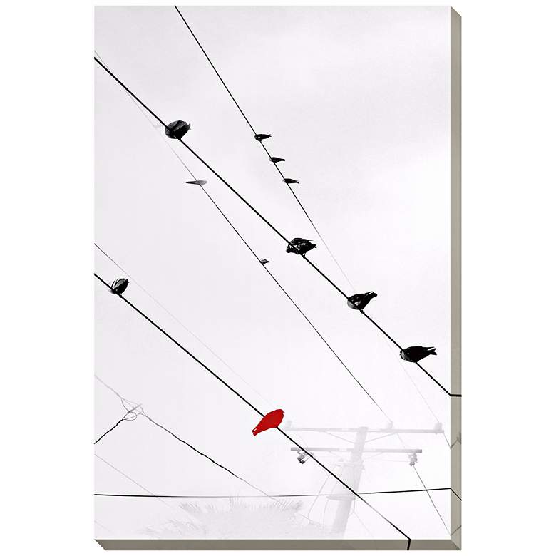 Image 1 Birds on a Wire II Giclee Indoor/Outdoor 48 inch High Wall Art