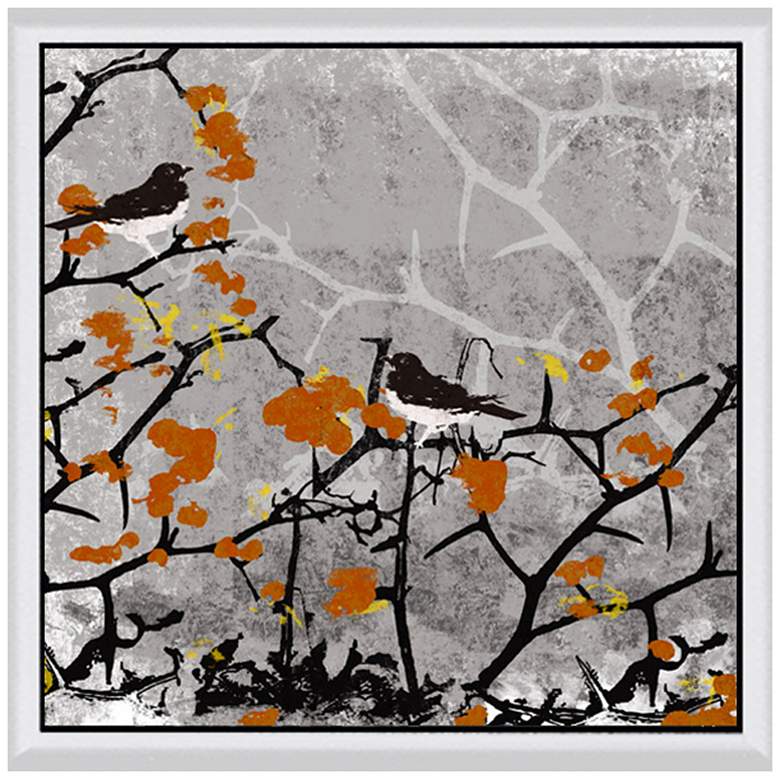 Image 1 Birds On Tree II 24 inch Square Framed Canvas Wall Art
