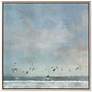 Birds Passing 40" Square Framed Giclee on Canvas Wall Art in scene