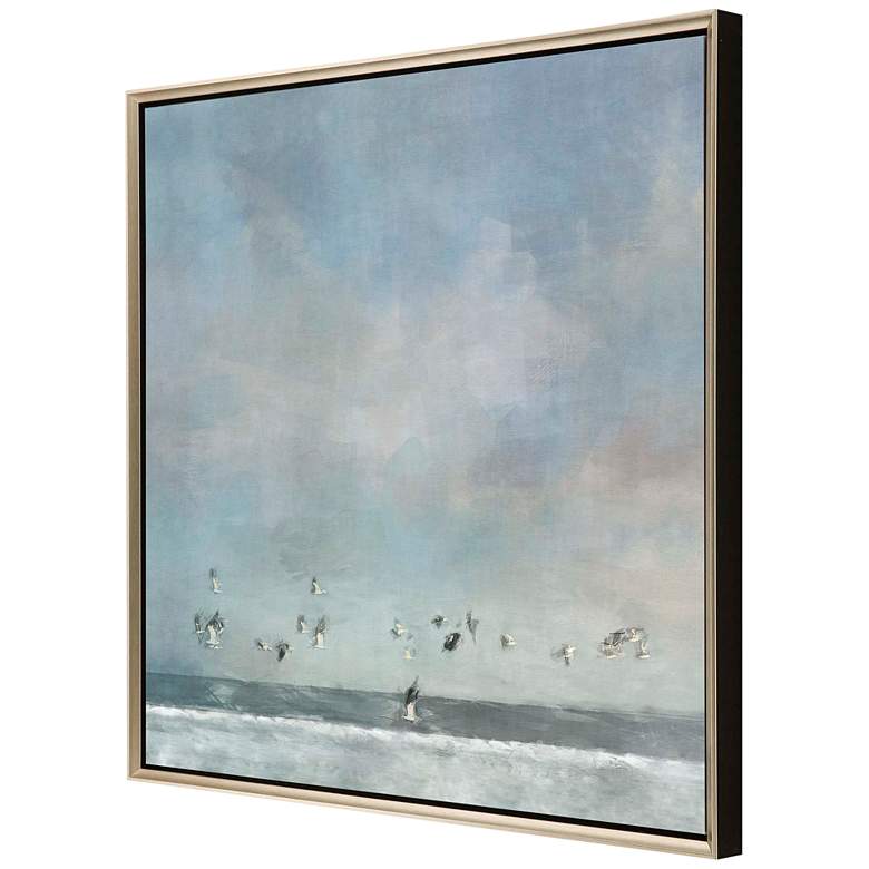 Image 6 Birds Passing 40" Square Framed Giclee on Canvas Wall Art more views