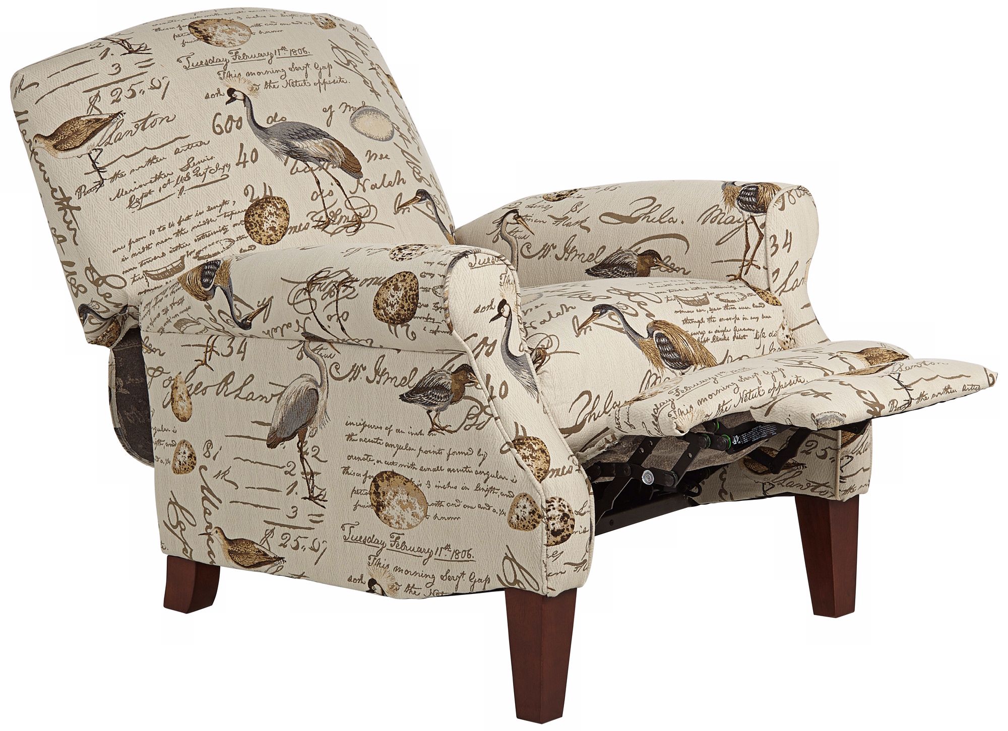 Birdsong Upholstered Fabric 3Way Firm Recliner Chair 6C331 Lamps Plus