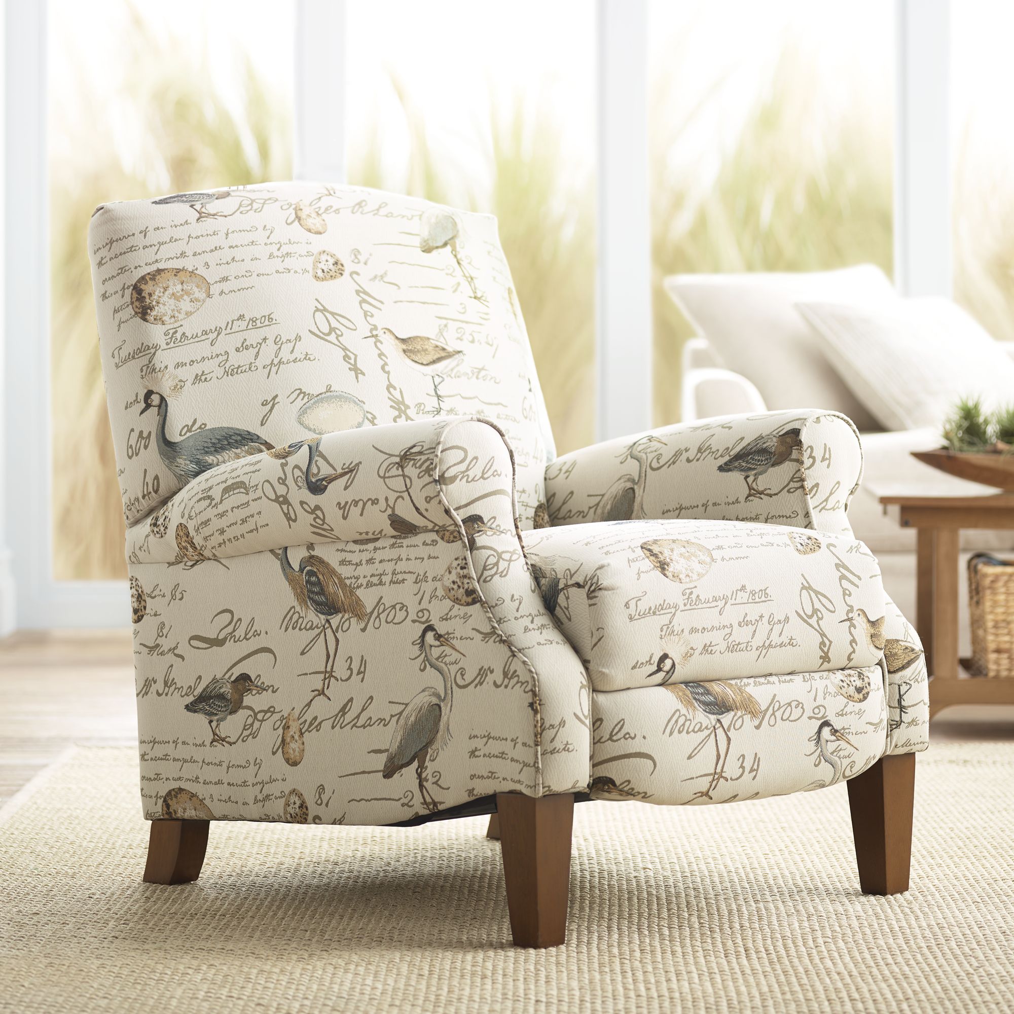 fabric covered recliner chairs