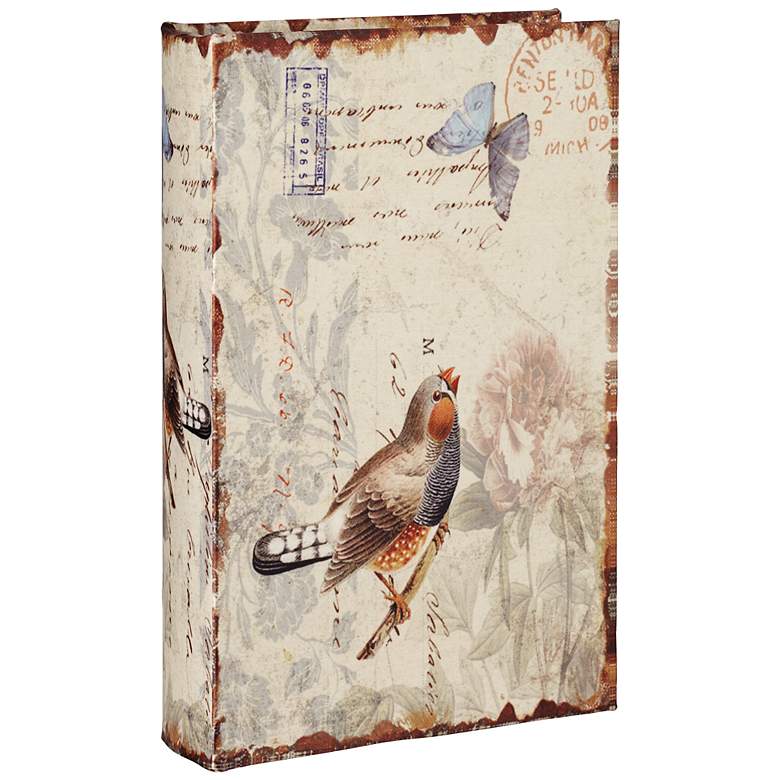 Image 1 Birdwatcher Finch Decorative Silk Book Box